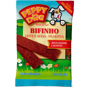 Bifinho Peppy Dog Leite e Aveia Cães Filhotes - 65g